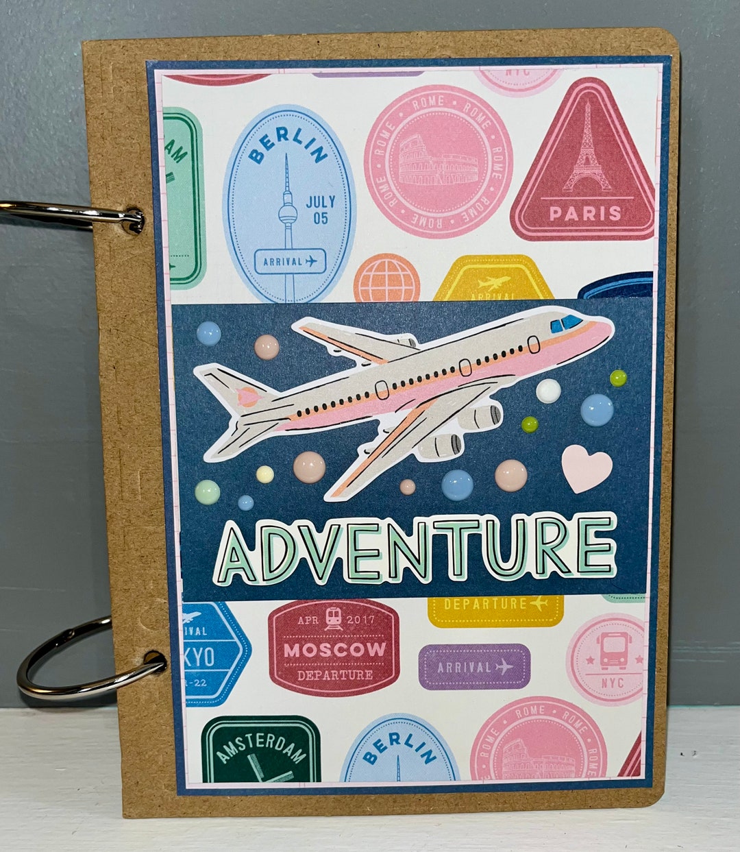 Adventure Premade Chipboard SCRAPBOOK Album - Travel Adventure - Etsy