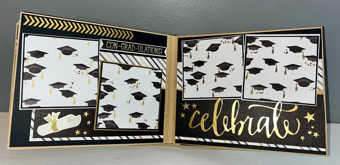 Graduation Premade Scrapbook Chipboard Album Graduate - Etsy