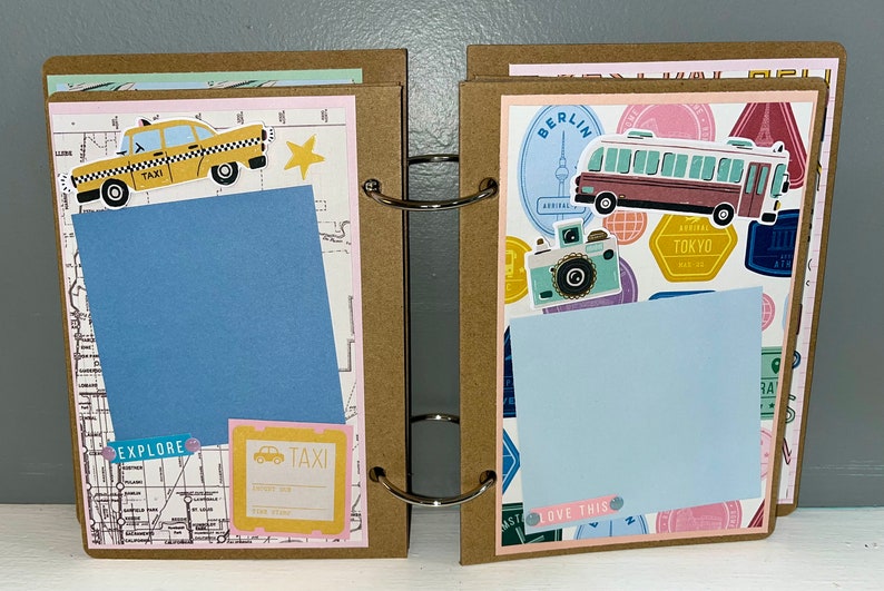 Adventure Premade Chipboard SCRAPBOOK Album - Travel Adventure - Etsy