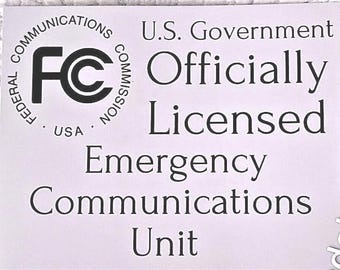 Ham Radio Emergency Communications Placard: Roadblock Access