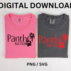Panther Nation PNG SVG tshirt design panther digital download