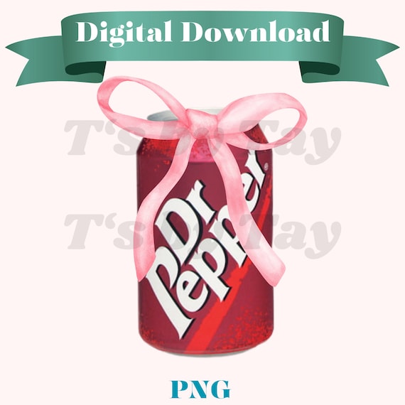 Dr Pepper can coquette png Dr Pepper png coquette png dr pepper can bow png