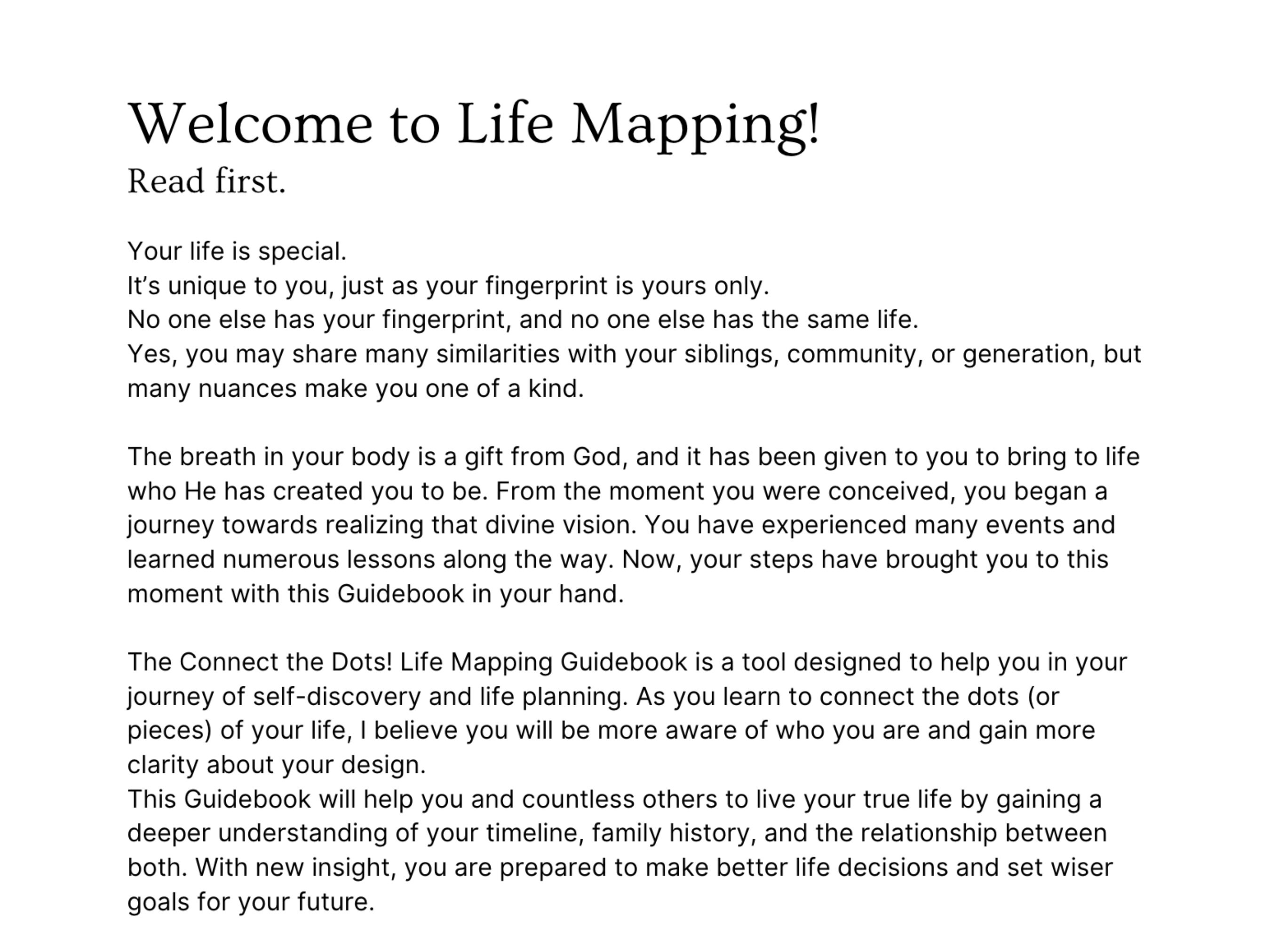Connect the Dots Life Mapping Guidebook Etsy Canada