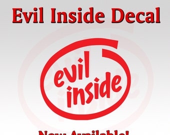 Evil Inside Decal: Funny JDM Car Window Sticker