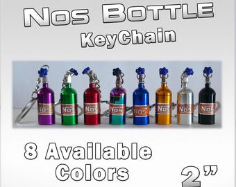 NOS Mini Bottle Keychain, JDM Car Gift (2 inch)