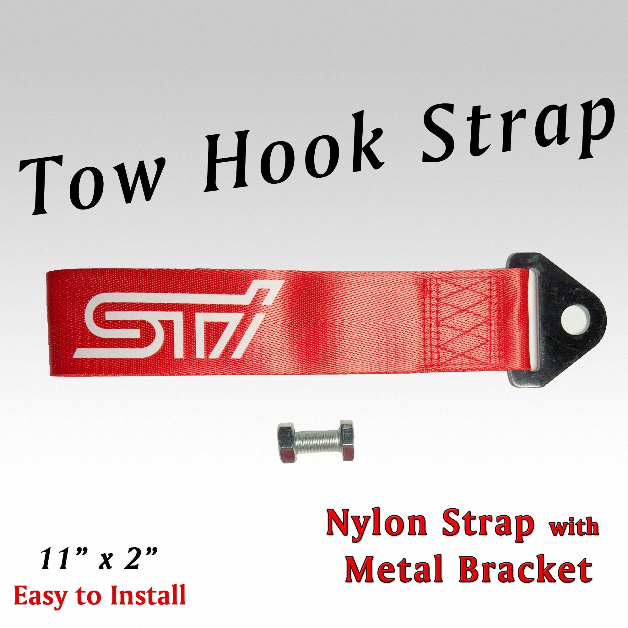 Black JDM Mazdaspeed Tow Strap For Mazda Cars – Drift Racing Style, Front/Rear Hook
