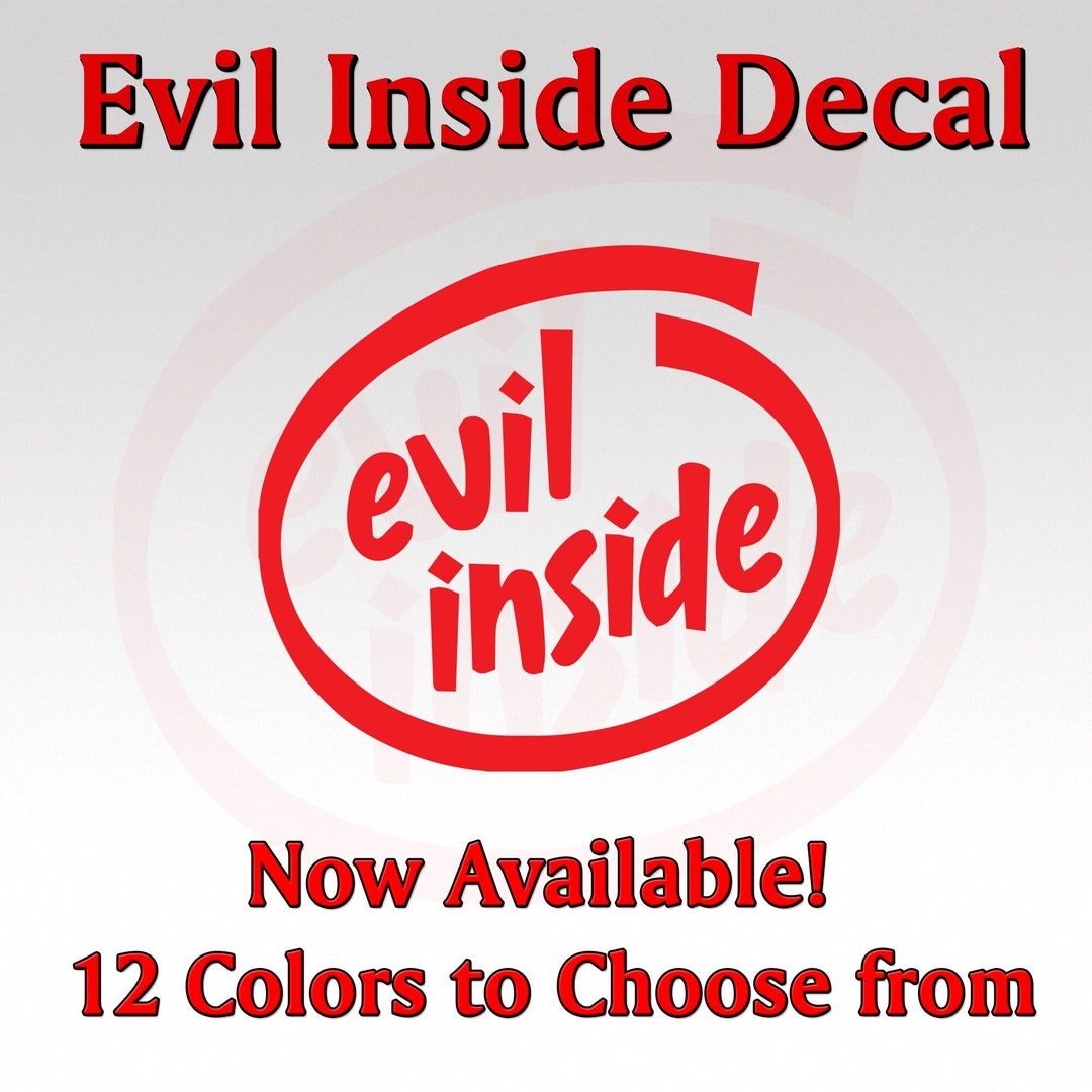Evil Inside Decal: Funny JDM Car Window Sticker - Etsy