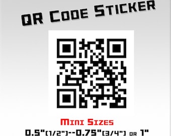 Custom QR Code Sticker, Personalized, Waterproof, Laminated