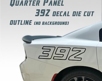 392 Outline Decal Kit, Gloss Black, Dodge Charger 2015-2023
