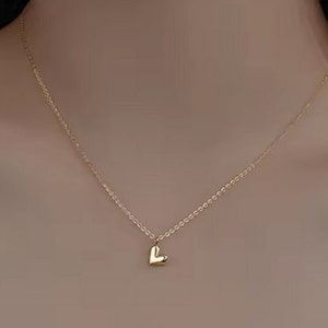 Heart Pendant Necklace, Heart Necklace, Sterling Silver Heart Pendant Necklace, Gold Heart Pendant Necklace, Heart Link Chain Necklace.