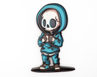 Coffee Drinker Skeleton 3D Halloween Décor Multilayer Ready to Hang