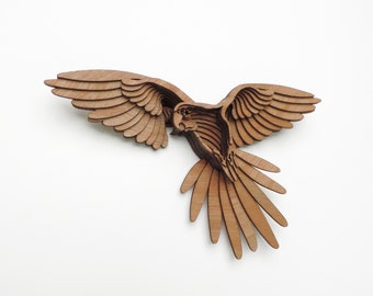 Small Macaw Parrot, Multilayer 3d Wood Art Decor
