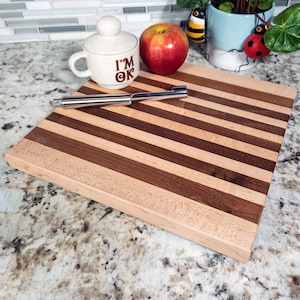 Small Edge Grain Cutting Board – Durable Walnut, Cherry, Maple for Everyday Use