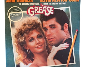 Vintage vinyl album Grease Original movie soundtrack