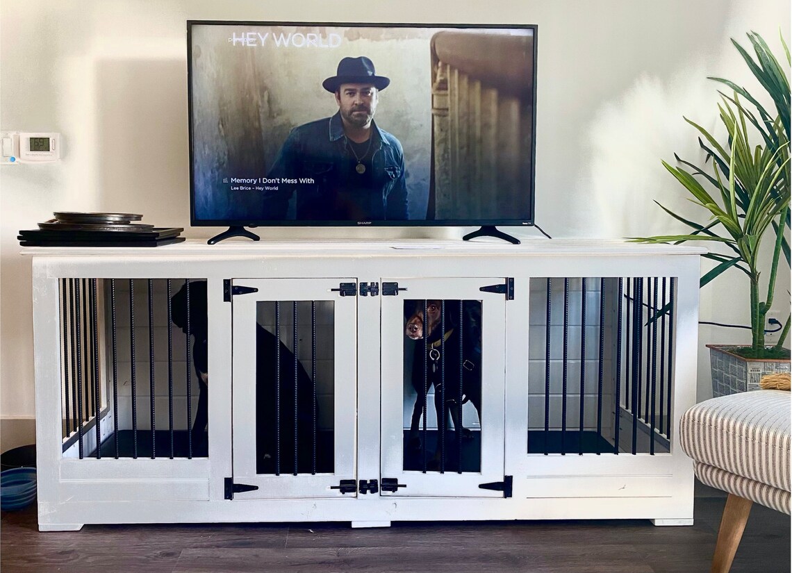 Curated visual reference: Picture Idea: Luxury Dog Crate Furniture DIY Plans Large Double Dog Crate