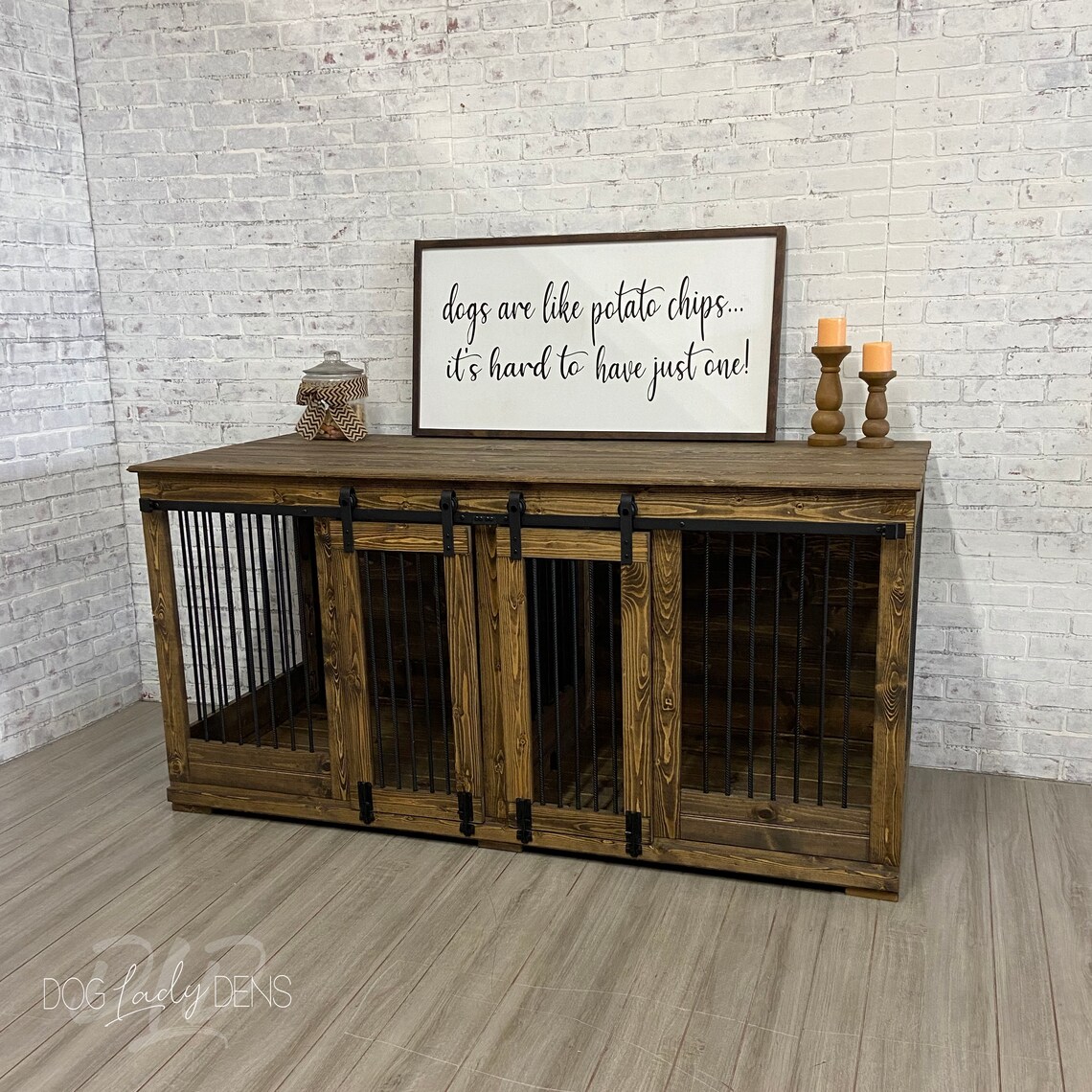 Luxury Dog Crate Furniture DIY PLANS Large Double Dog Crate Etsy