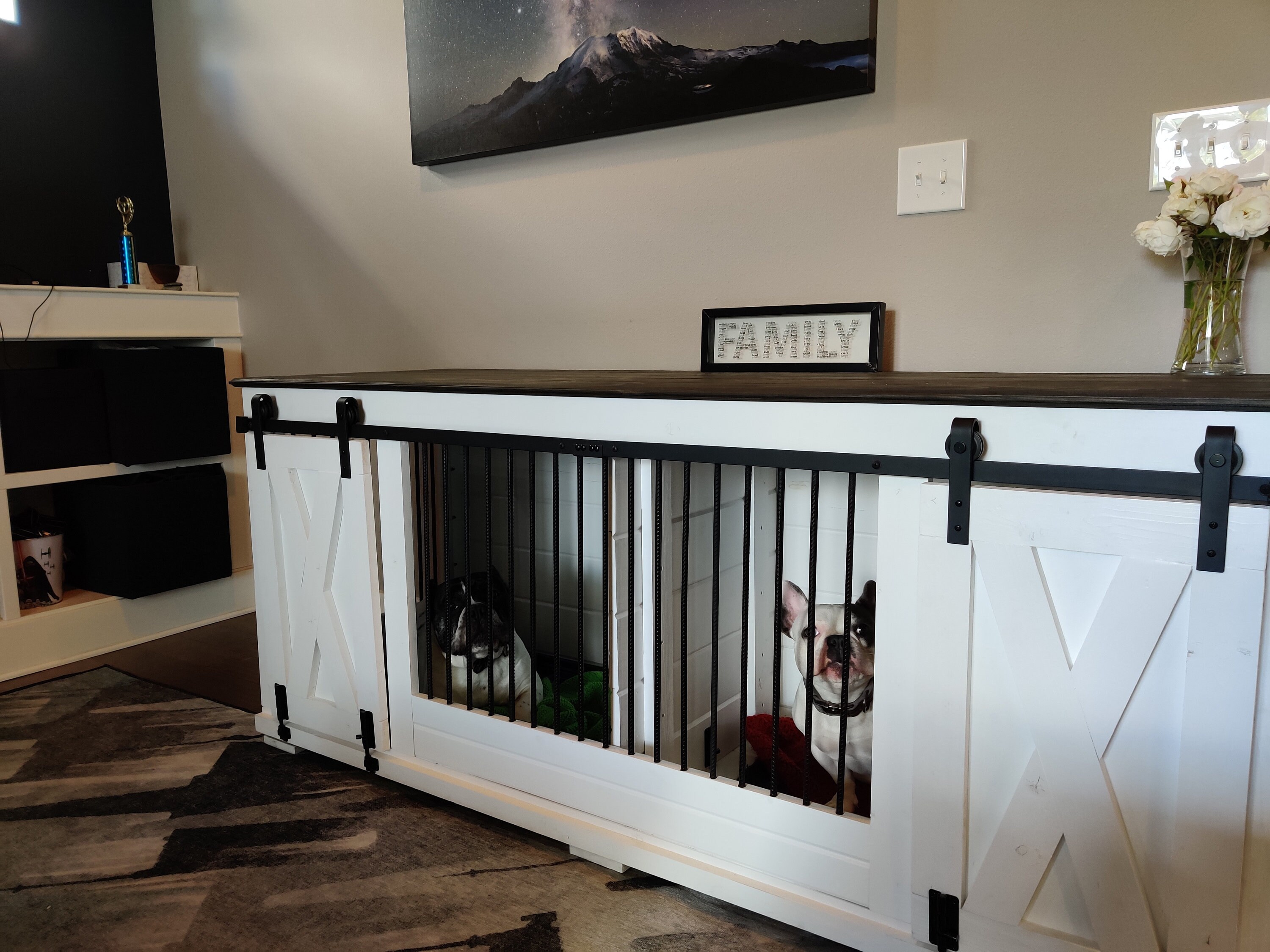 Luxury Dog Crate Furniture DIY PLANS Large Double Dog Crate Etsy