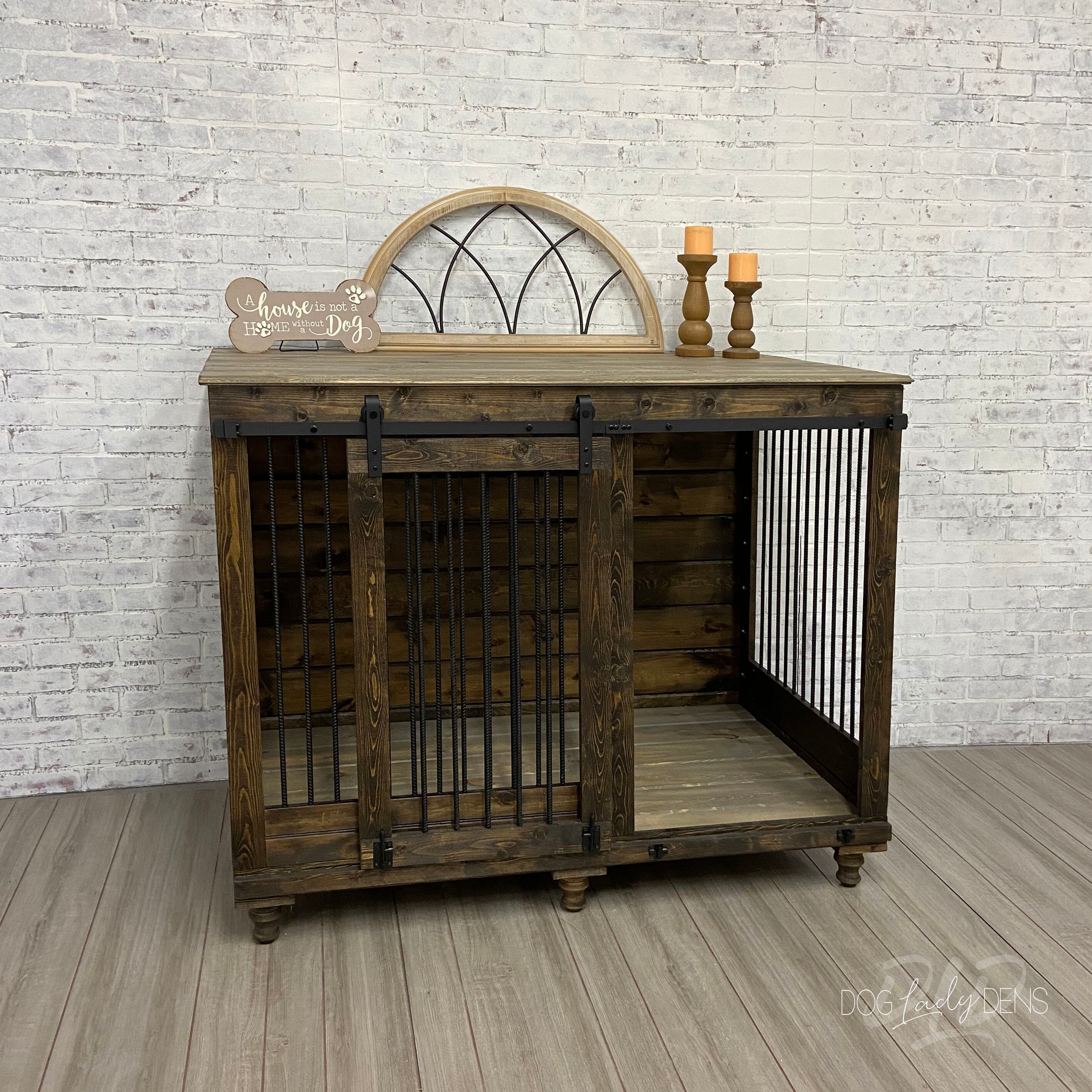 View of Luxury Dog Crate Furniture Dog Crate Furniture - Etsy