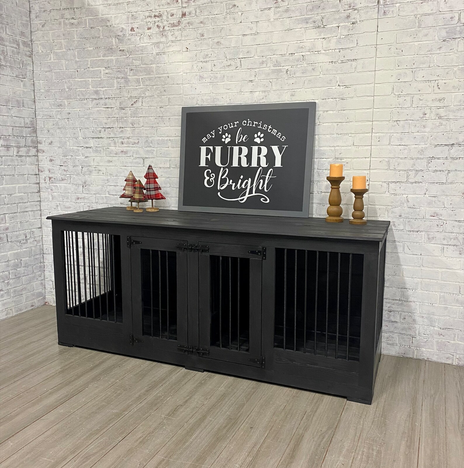 Luxury Dog Crate Furniture DIY PLANS Large Double Dog Crate Etsy