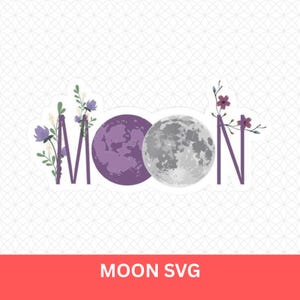 Moon SVG – Crescent Moon File, Celestial Boho Design for Shirts, Stickers, Wall Art & Spiritual Crafts, Digital Download