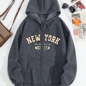 Custom Zipper Hoodie, Customized Picture Jacket, Custom Logo Printed, Business Team Logo Zipper Hoodie, Personalized Gifts, Full-Zip Hoodie