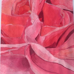 Cartões de notas -Rose Leaf Wave Premium Design, conjunto de trilogia, cartões de notas 5x7 com envelopes