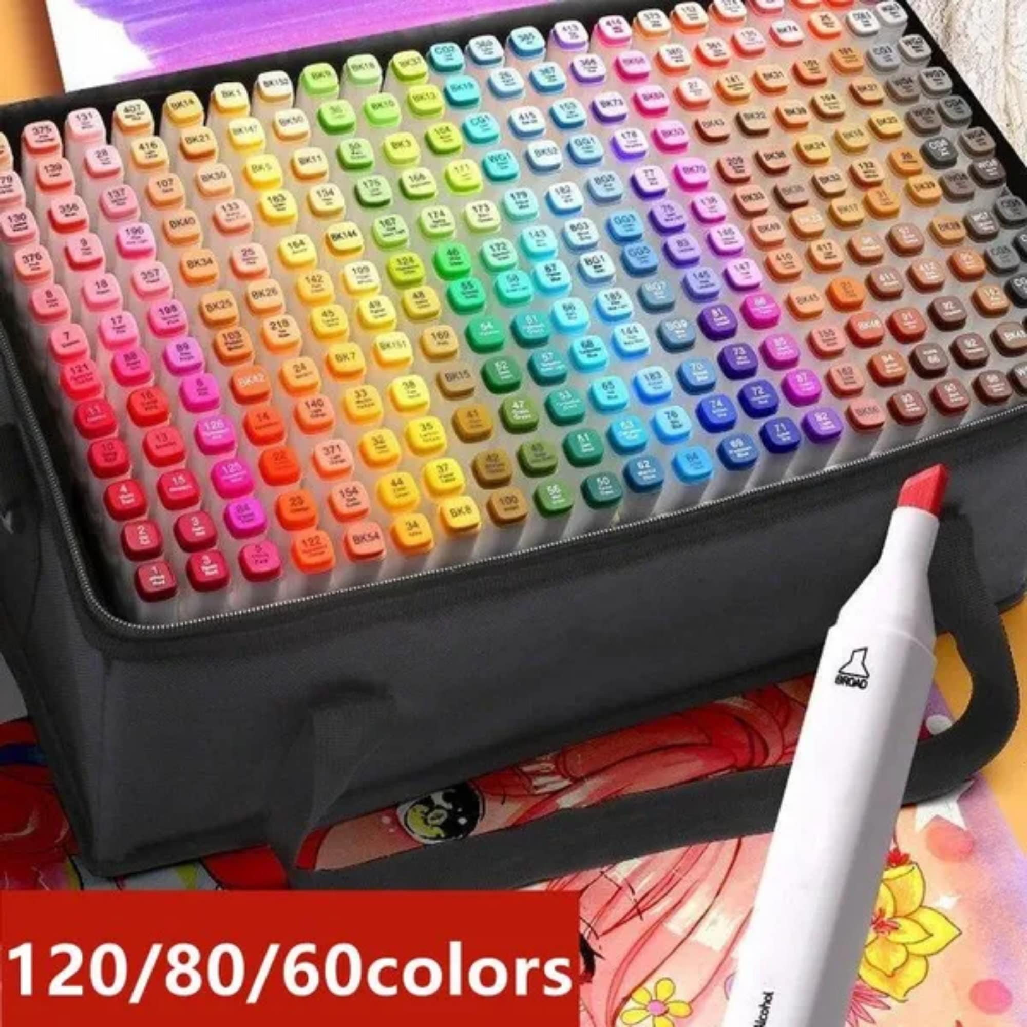 Ohuhu 40/60/80/100/120/320 Colouring Pens Colours Permanent Marker