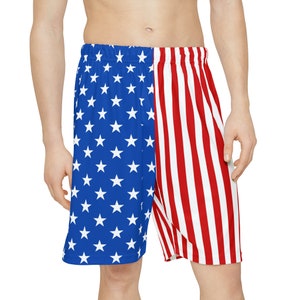 Mens American Flag Shorts