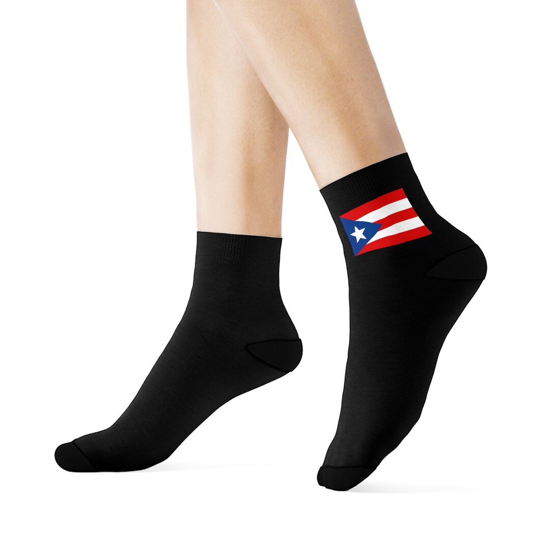Puerto Rican Socks black Etsy
