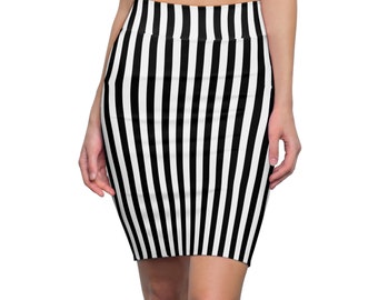 Striped Pencil Skirt