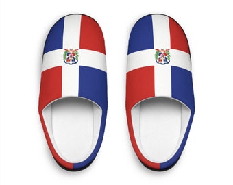 Dominican Flag Indoor Slippers Pantuflas Dominicana For Women