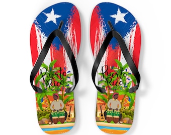 Puerto Rican Flag Flip Flops