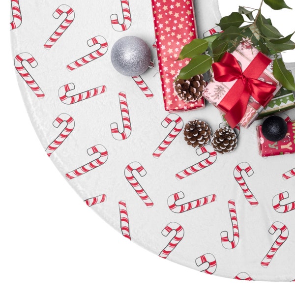 Candy Cane Christmas Tree Skirt Etsy
