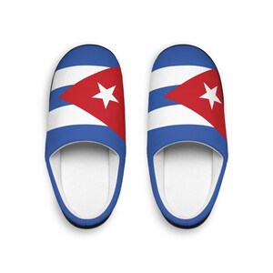 Cuban Flag Indoor Slippers Pantuflas Cubana For Women