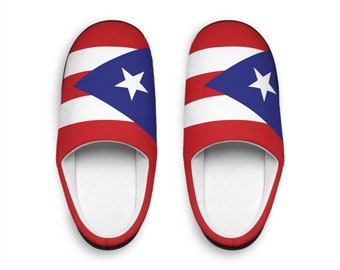 Puerto Rican Flag Indoor Slippers Boricua Pantuflas For Women