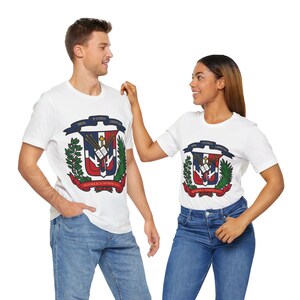 Dominican Republic Coat of Arms T-Shirt Gender Neutral Tee Camiseta Dominicano Unisex Tshirt