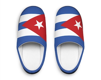 Cuban Flag Indoor Slippers Pantuflas Cubano for Men