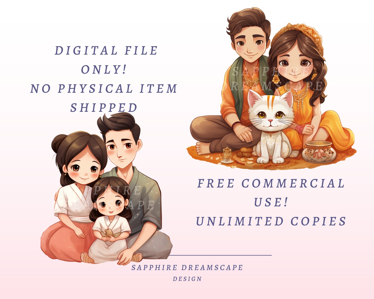 Chibi Parents 35 Chibi Family Clipart, High Quality Transparent Pngs, Instant ...