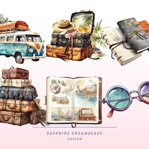 35 Vintage Travel Clipart, High Quality Transparent Pngs, Instant ...