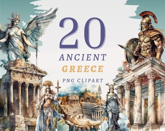 20 Ancient Greece Clipart, High Quality Transparent PNGs, Instant Download, Commercial Use - Greek Bundle, Greek Graphics, Ancient Greek Art