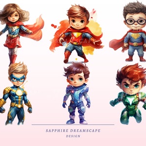 20 superhjältebarn clipart, högkvalitativa transparenta PNG-bilder, omedelbar nedladdning, kommersiellt bruk - barnhjältar clipart, superkid illustration bild 6