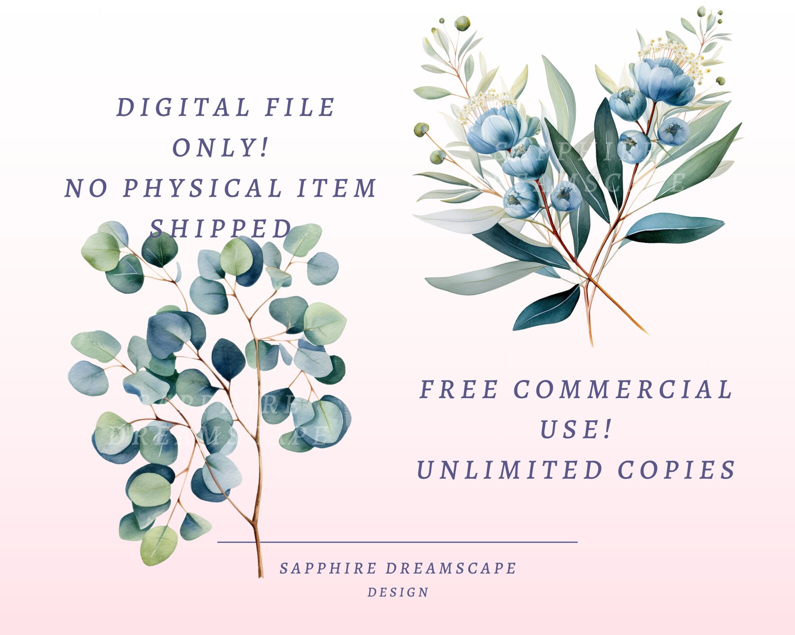 40 Watercolor Eucalyptus Clipart, High Quality Transparent Pngs ...