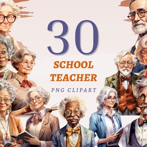 30 Schule Lehrer Clipart, hohe Qualität transparente PNGs, sofortiger Download, kommerzielle Nutzung - Zurück zu Schule Kunst, Lady Professor Illustration
