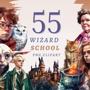 55 Wizard School Clipart, High Quality Transparent PNGs, Instant Download, Commercial Use - Magic School, Magical Bundle, Fantasy clipart
