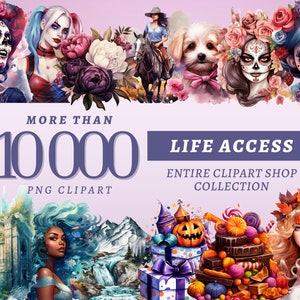 10.000+ Clipart | ENTIRE STORE Bundle | Lifetime Access to All Past and Future Clipart | Full Commercial Use, Transparent PNGs