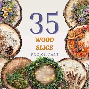 35 clipart houten schijfjes, transparante png-bestanden van hoge kwaliteit, direct downloaden, commercieel gebruik - print bos, bos bloemen-graphics