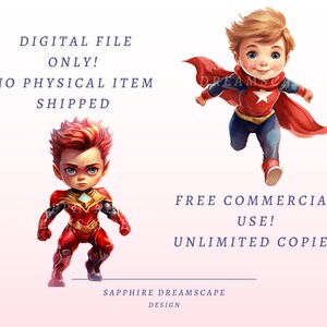 20 superhjältebarn clipart, högkvalitativa transparenta PNG-bilder, omedelbar nedladdning, kommersiellt bruk - barnhjältar clipart, superkid illustration bild 4