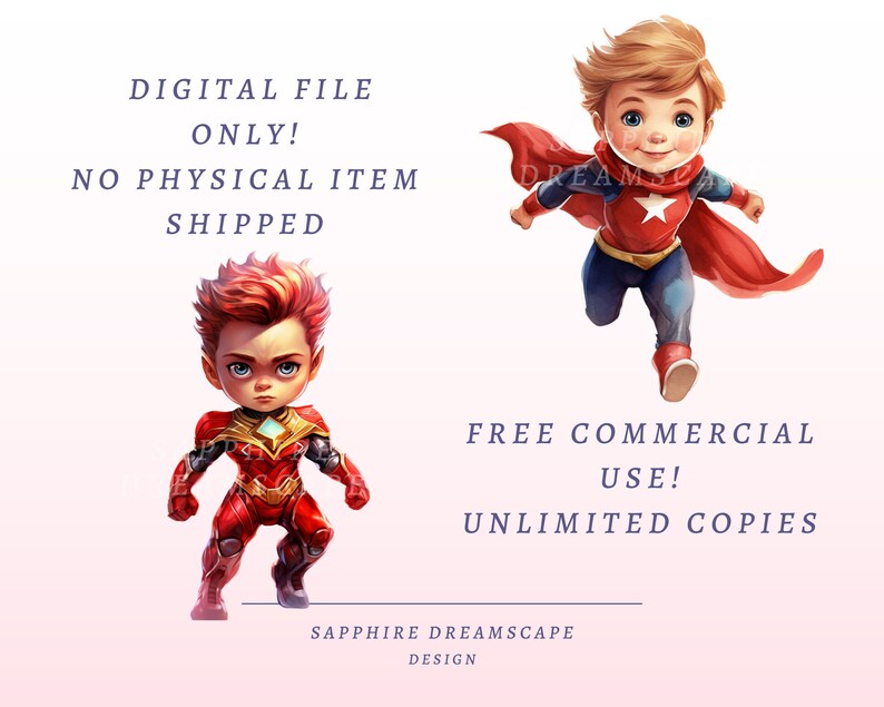 20 superhjältebarn clipart, högkvalitativa transparenta PNG-bilder, omedelbar nedladdning, kommersiellt bruk - barnhjältar clipart, superkid illustration bild 4