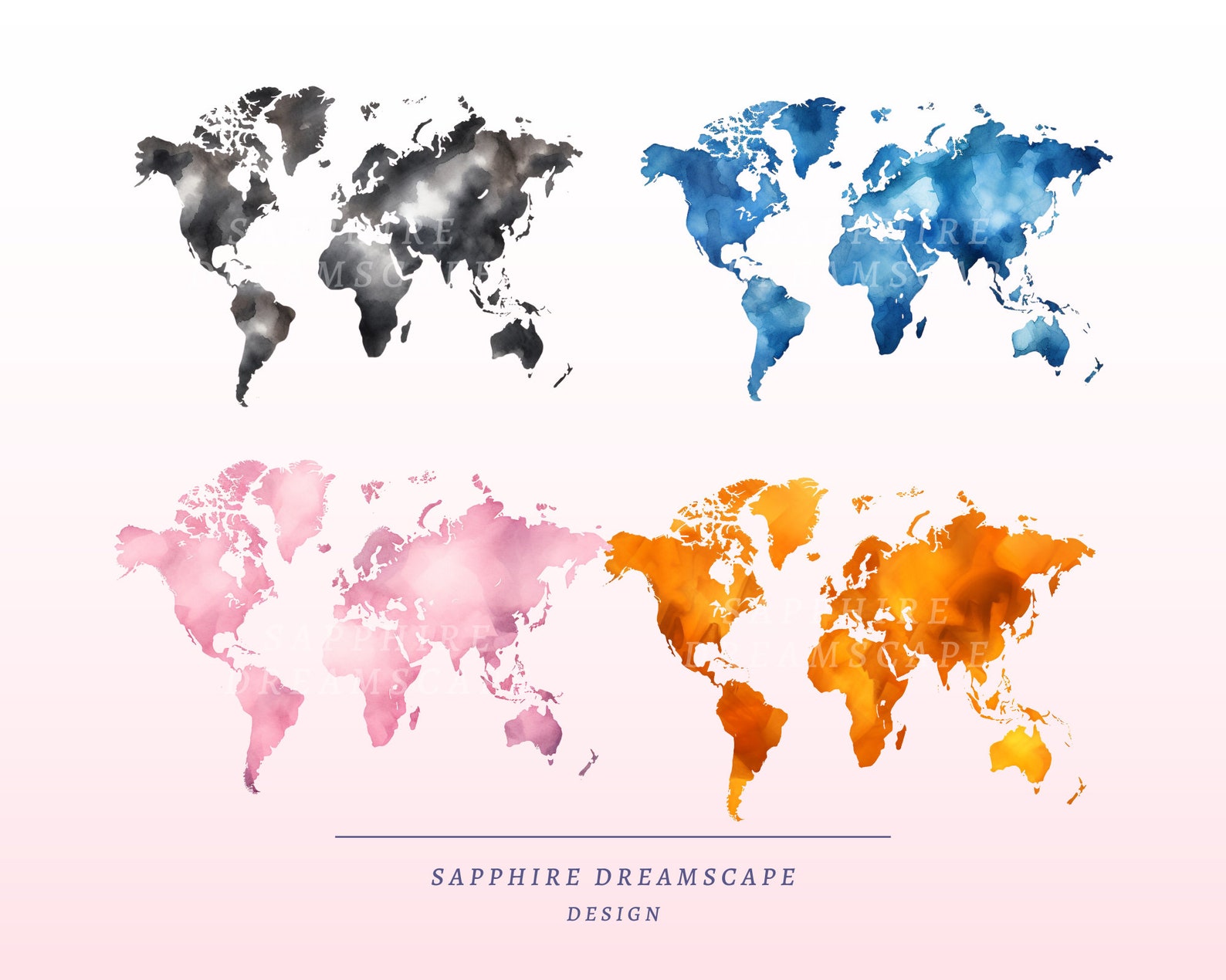 25 World Map Clipart, High Quality Transparent Pngs, Instant Download ...