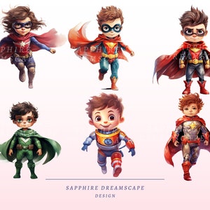 20 superhjältebarn clipart, högkvalitativa transparenta PNG-bilder, omedelbar nedladdning, kommersiellt bruk - barnhjältar clipart, superkid illustration bild 5